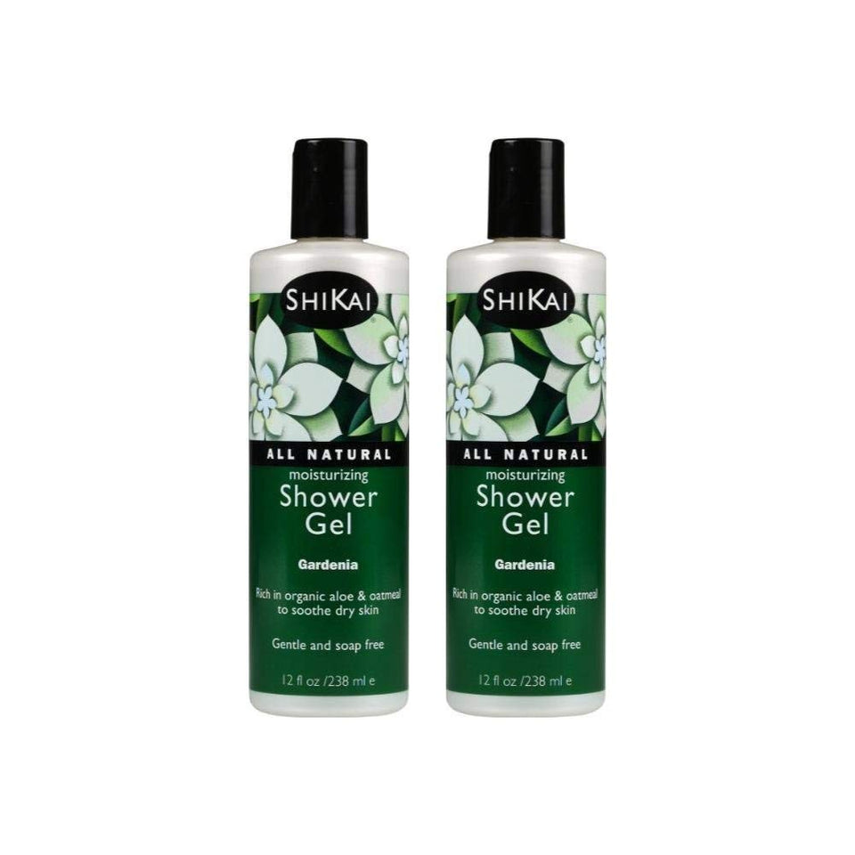ShiKai Daily Moisturizing Shower Gel Gardenia bottle front shows inviting aroma and rich texture