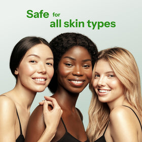 Ingredients graphic highlights aloe vera and oatmeal benefits for skin