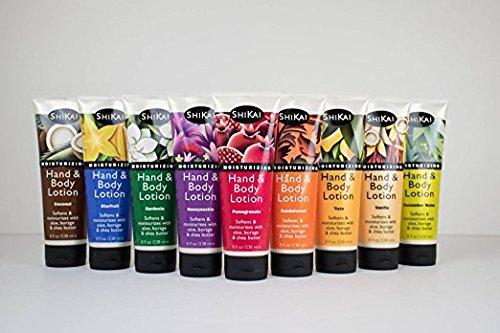 ShiKai Gardenia Lotion ingredients including aloe, vitamin E, and shea butter for moisture.