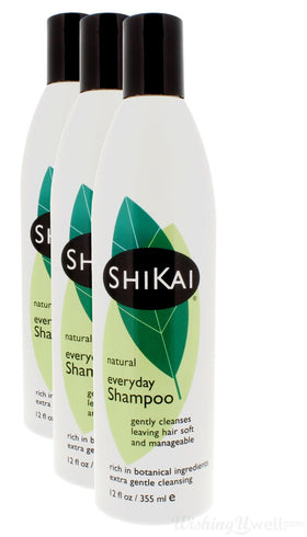 ShiKai Natural Everyday Shampoo bottle showing plant-based cleansing with shikakai