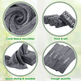 Shimeyao 13x13 inch towels for versatile makeup removal and drying.