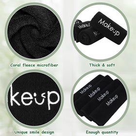 Shimeyao black towels 6-piece pack ideal for daily makeup removal