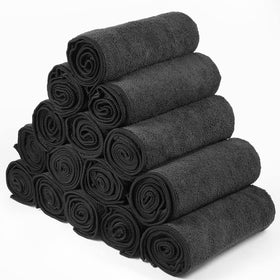 Shimeyao black towels drying quickly after usage in spa.
