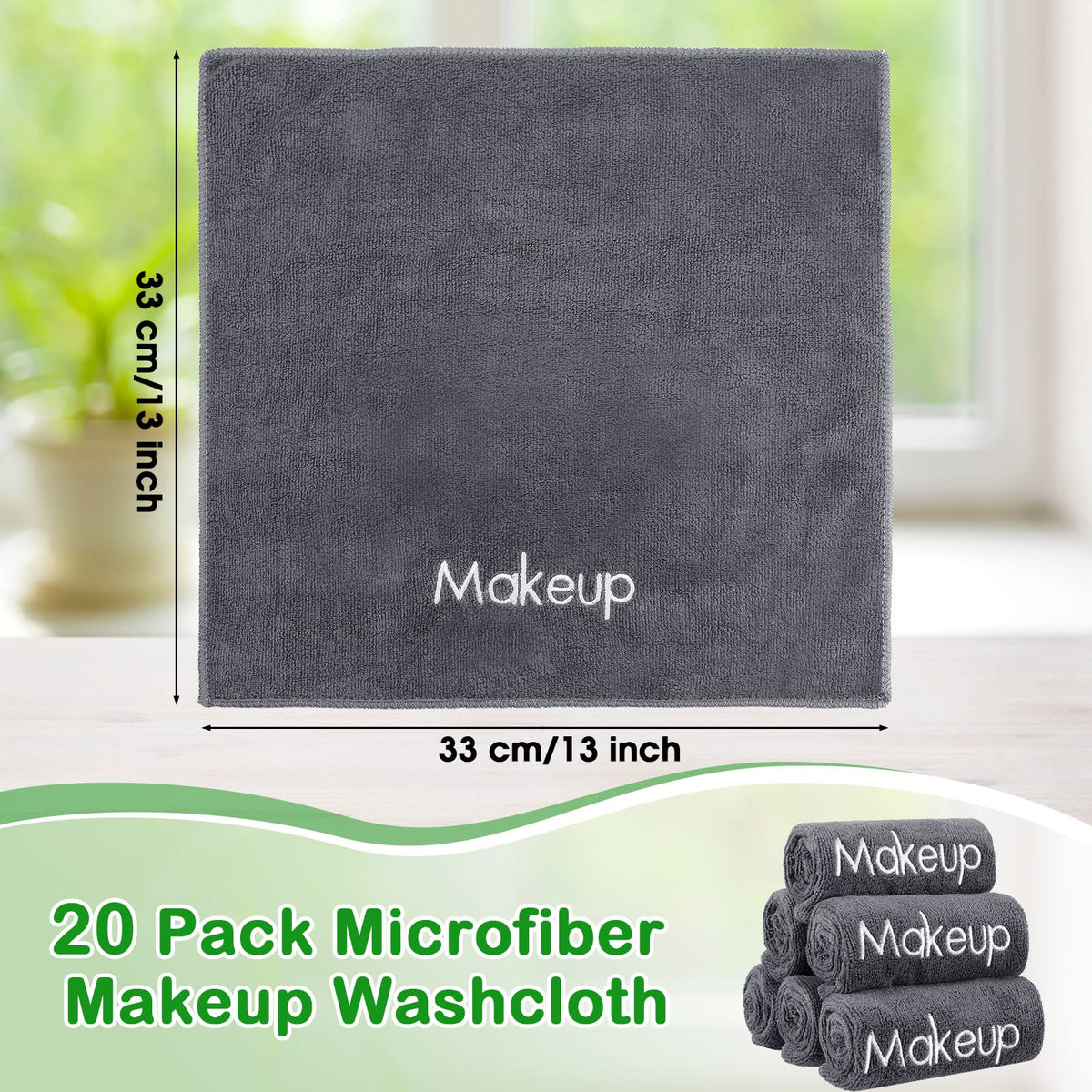 Shimeyao gray microfiber towels deliver soft, quick-drying face cleansing.
