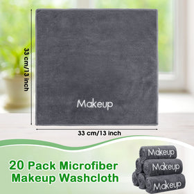 Shimeyao gray microfiber towels deliver soft, quick-drying face cleansing.