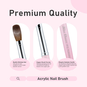 Shine Chance acrylic nail brush Size 12 brush head oval for versatile application.