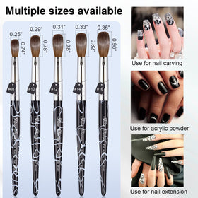 Shine Chance durable handle with brass ferrule for long-lasting manicuring sessions.