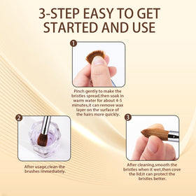 Shine Chance rosewood handle and brass ferrule ensure durable, comfortable grip.