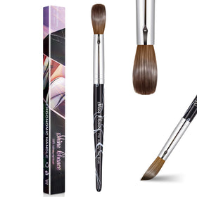 Shine Chance acrylic nail art brush oval 18 for precise acrylic application and smooth powder pickup