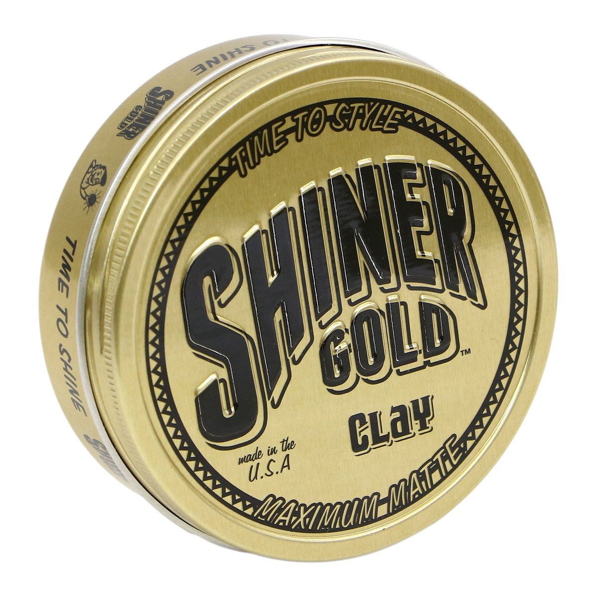 Shiner Gold Matte Clay texture scoop demonstrates matte finish and control.