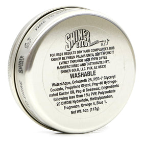 Shiner Gold Psycho Hold Pomade high shine finish for controlled, sleek styling