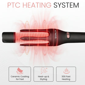 SHINLEA 2-in-1 tool for curling or straightening at home