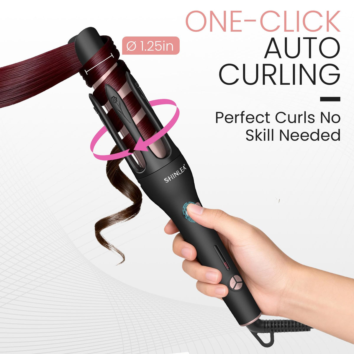 SHINLEA rotating barrel delivers quick waves with minimal effort
