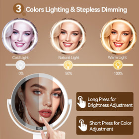 Shinowa dual-sided mirror with 1x and 20x for full-face and detail work
