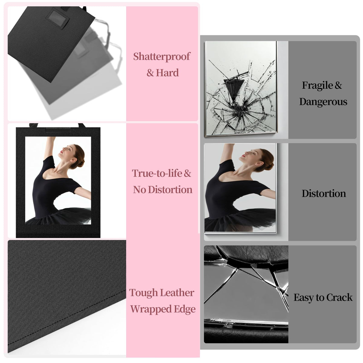 Shinowa foldable mirror makes a thoughtful gift for dancers preparing backstage.