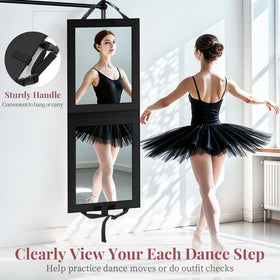 Shinowa shatter-proof acrylic mirror with leather-wrapped edges for safe, distortion-free reflections.