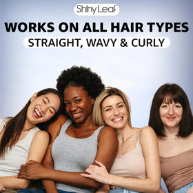 Shiny Leaf color-safe hair care on shelf for all hair types