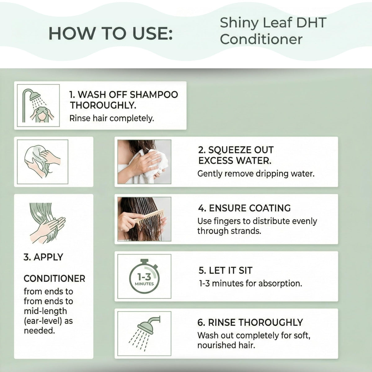 Shiny Leaf DHT Blocker Conditioner castor-oil feature supports stronger strands