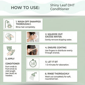 Shiny Leaf DHT Blocker Conditioner castor-oil feature supports stronger strands