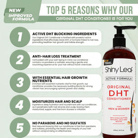 Shiny Leaf DHT Blocker Conditioner ingredients with rosemary and biotin