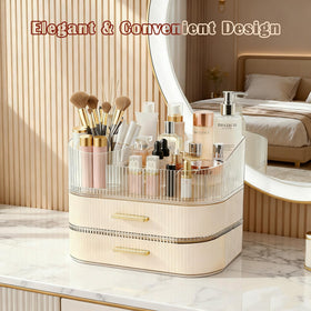 ShinyDew bathroom countertop storage keeps skincare organized