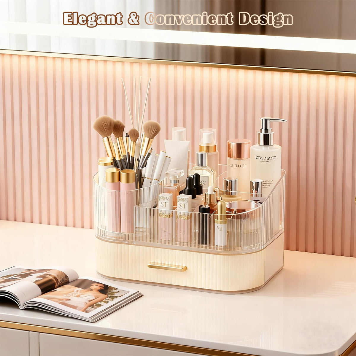 ShinyDew ready-to-use organizer ships fully assembled for instant setup.