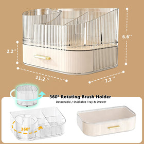 ShinyDew vanity countertop tray offers open access to daily items.