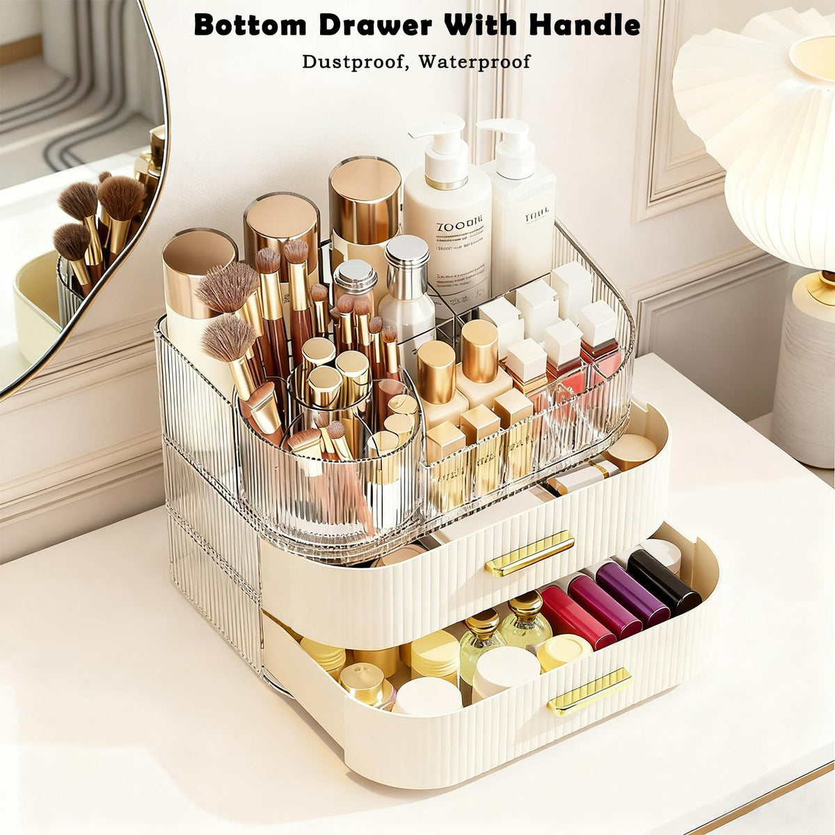 ShinyDew see-through cream-gold design adds modern elegance