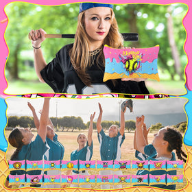 Shinylin durable zip softball pouch, keeps items secure on the go.