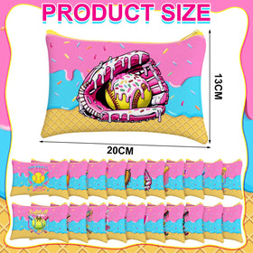 Shinylin multicolor canvas makeup pouch, versatile organization for daily use.