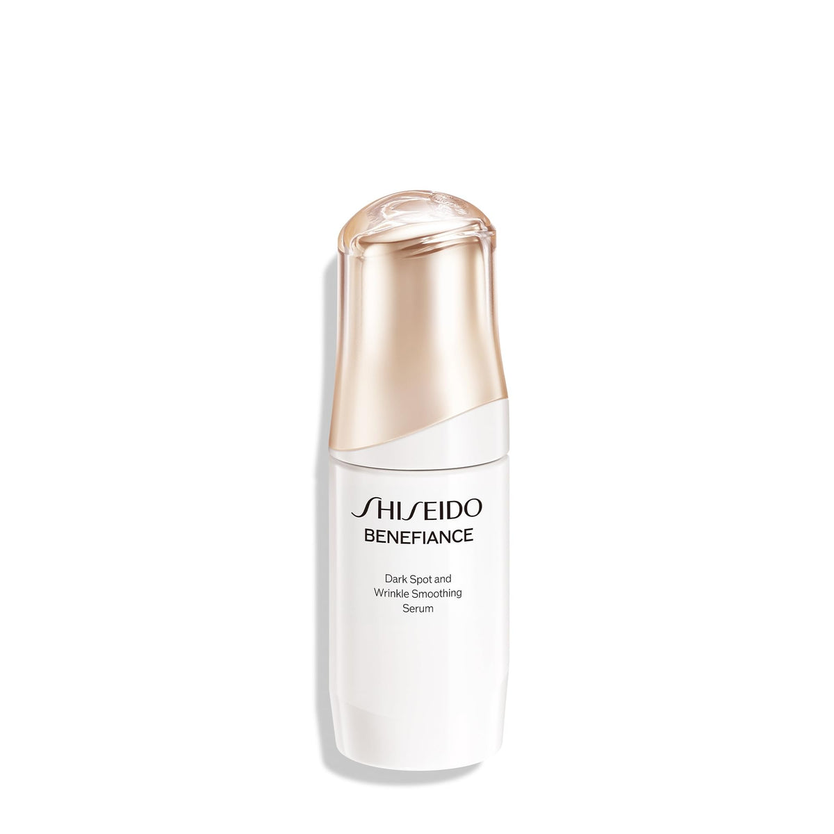 Shiseido Benefiance serum bottle pour shows silky texture with lasting hydration