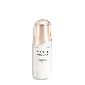 Shiseido Benefiance serum bottle pour shows silky texture with lasting hydration
