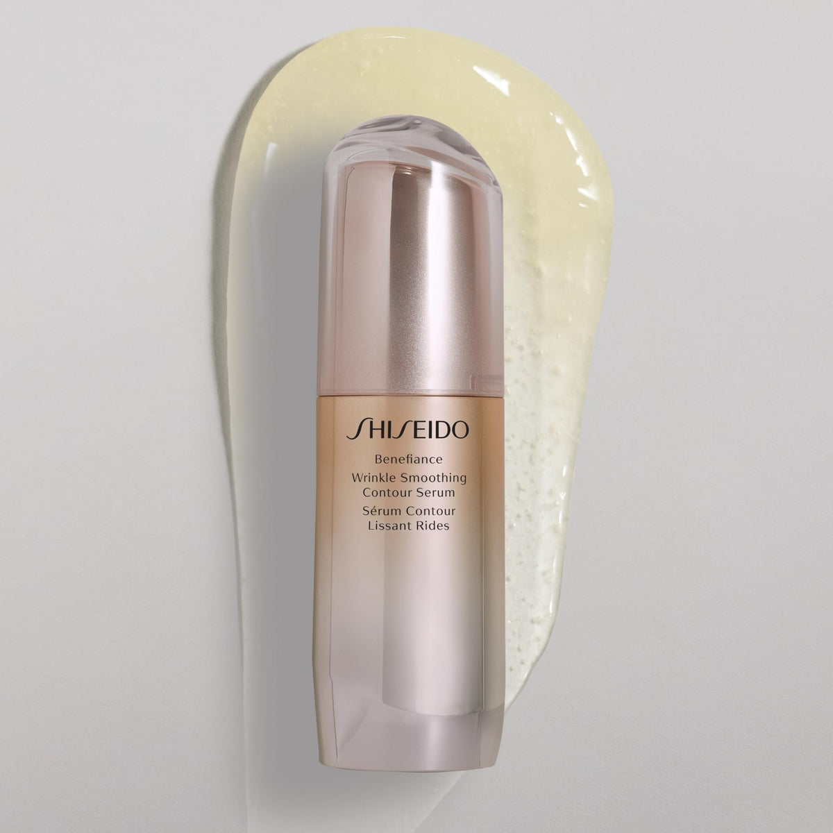 Shiseido Benefiance serum with fresh yuzu indicating 24-hour moisture