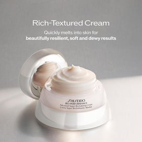 Shiseido Bio-Performance Advanced Super Revitalizing Cream jar close-up with luxurious texture