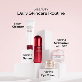 Shiseido Essential Energy Day Cream applied on skin gives a dewy look