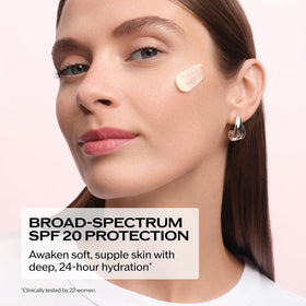 Close-up of Shiseido Essential Energy Day Cream texture shows gel-cream finish