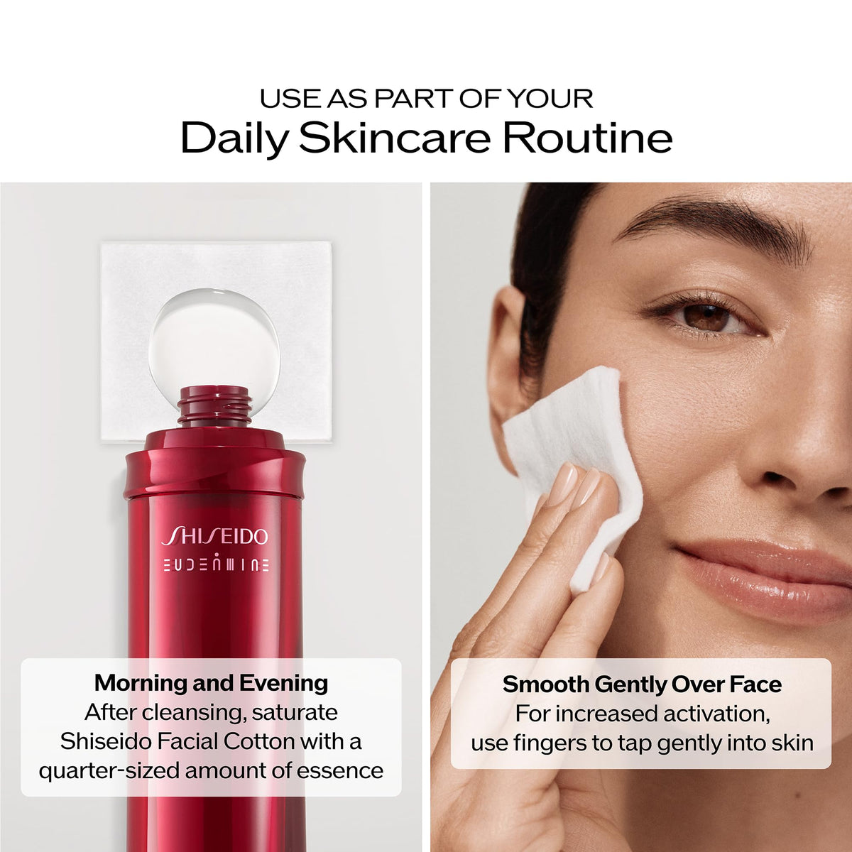 Label detail showing barrier support and radiance potential for Shiseido Eudermine Activating Essence.
