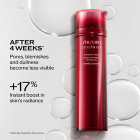 Close-up texture of Shiseido Eudermine Activating Essence for smooth, hydrated skin.