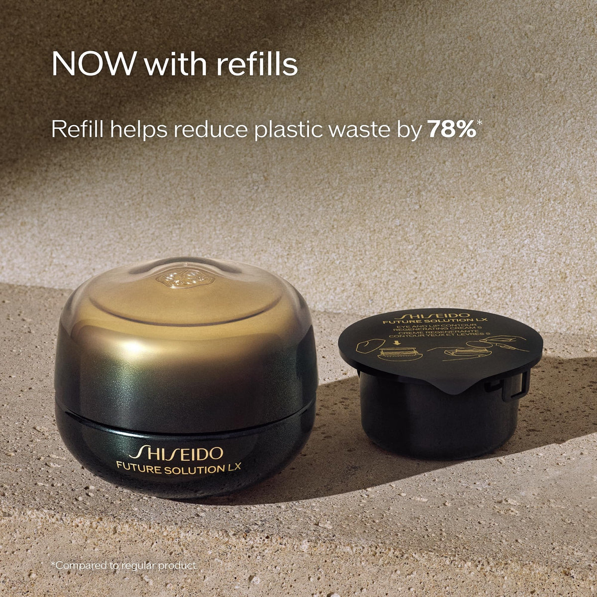 Shiseido Future Solution LX all-skin-types label on packaging shows universal suitability