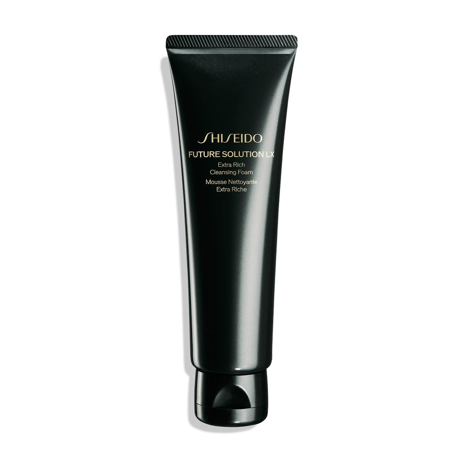 Shiseido Future Solution LX cleansing foam bottle for a luxurious cleansing ritual