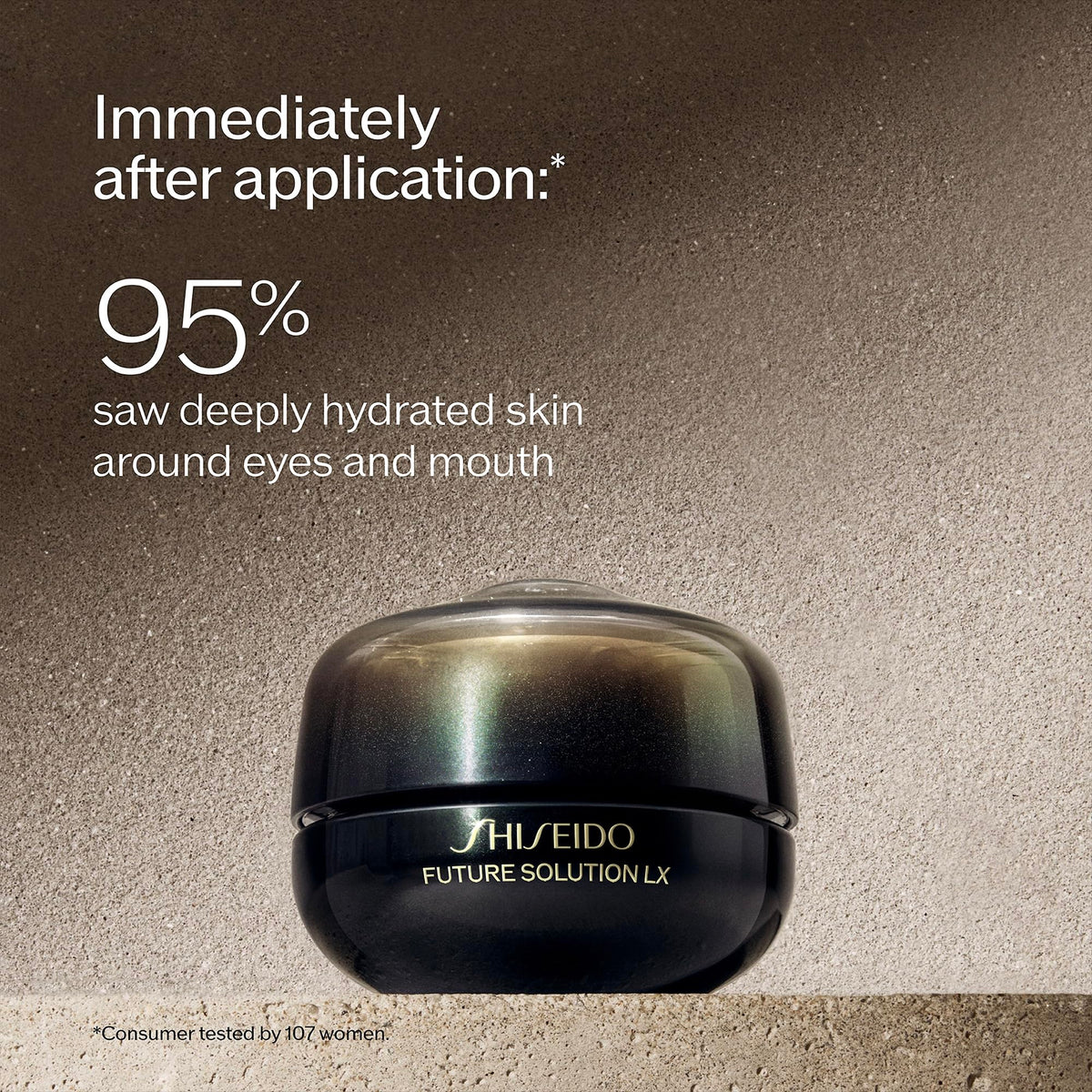 Shiseido Future Solution LX jar close-up shows rich texture that deeply moisturizes
