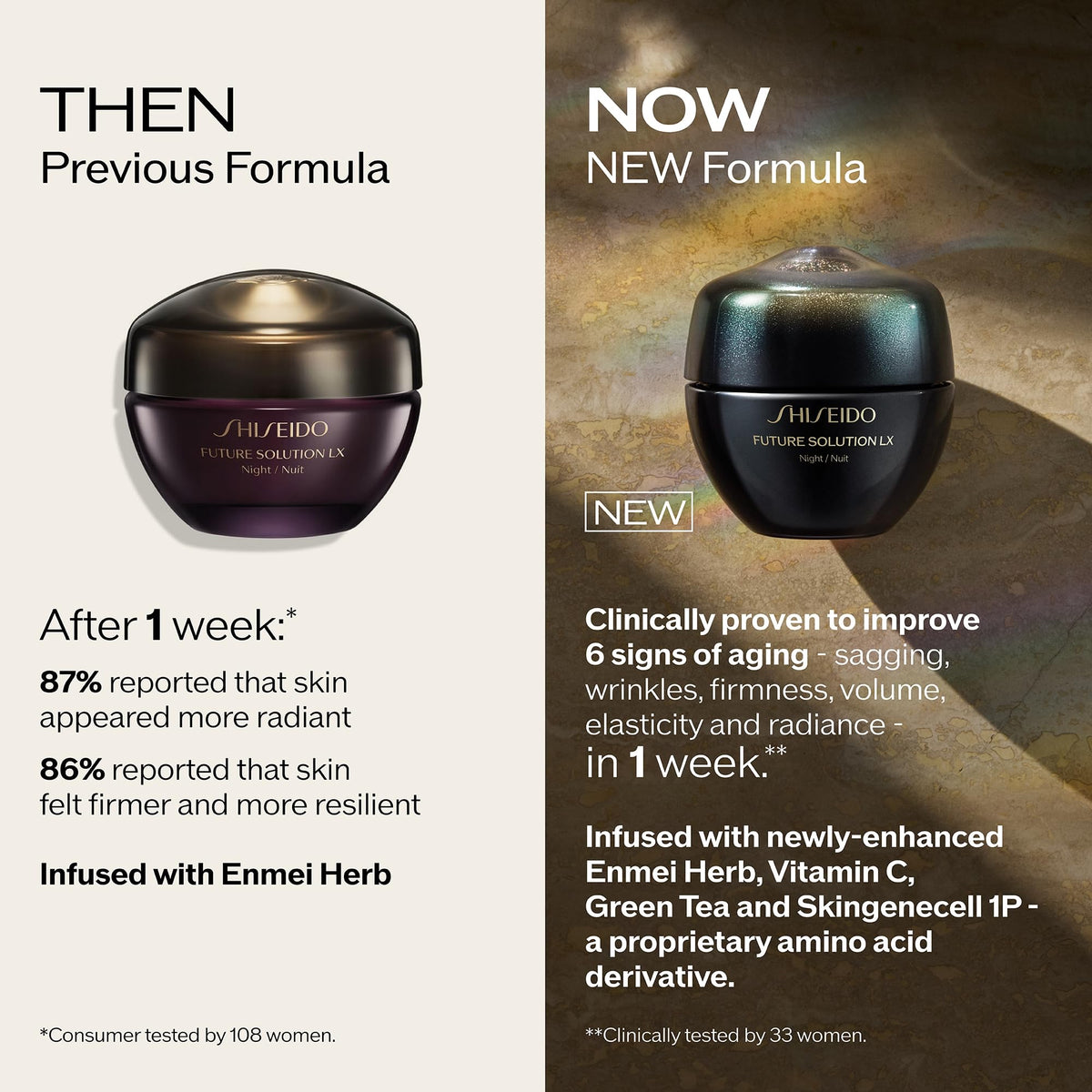 Shiseido Future Solution LX face massage dots showing even absorption.