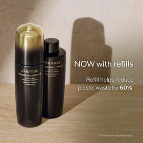 Shiseido Future Solution LX softener packaging label with key ingredients