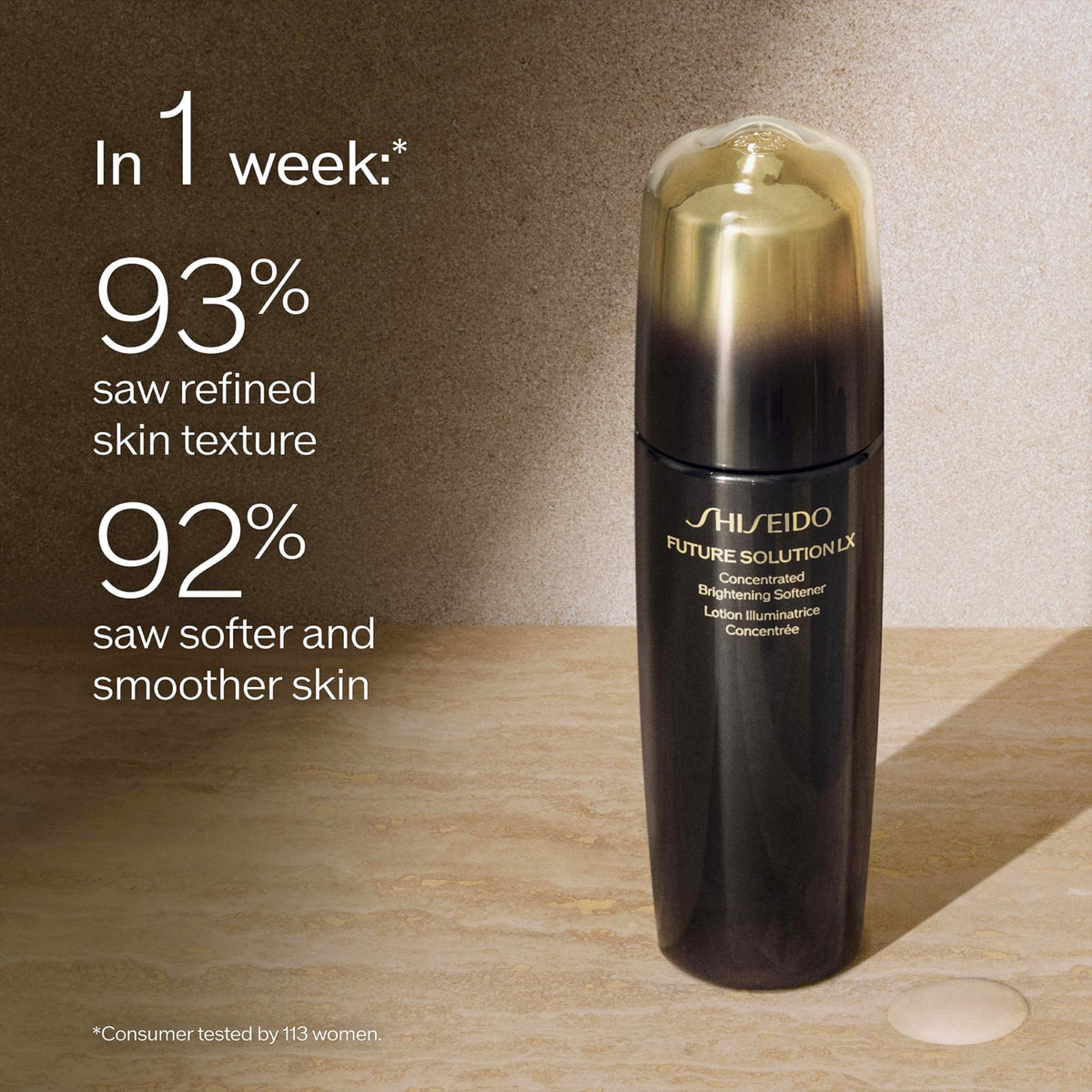 Shiseido Future Solution LX softener pump dispensing for easy daily use