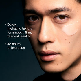 Shiseido Men Ultimune Serum absorption closeup shows fast uptake on skin.