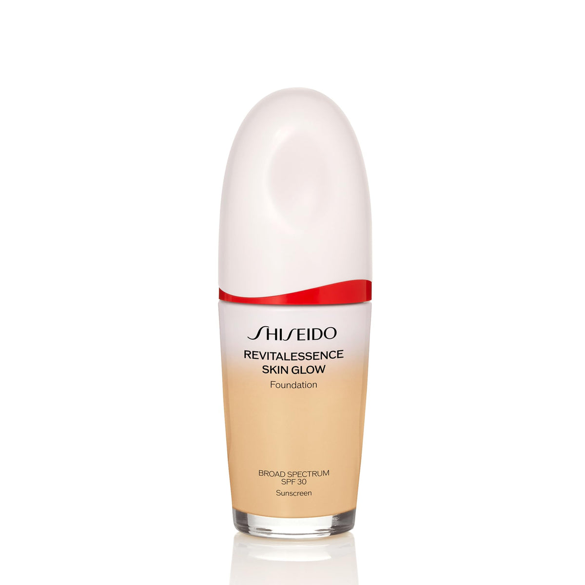 Shiseido RevitalEssence bottle pour showing radiant glow finish