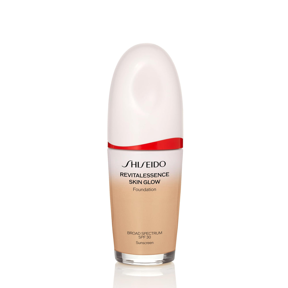 Shiseido RevitalEssence bottle-pour for seamless glow.