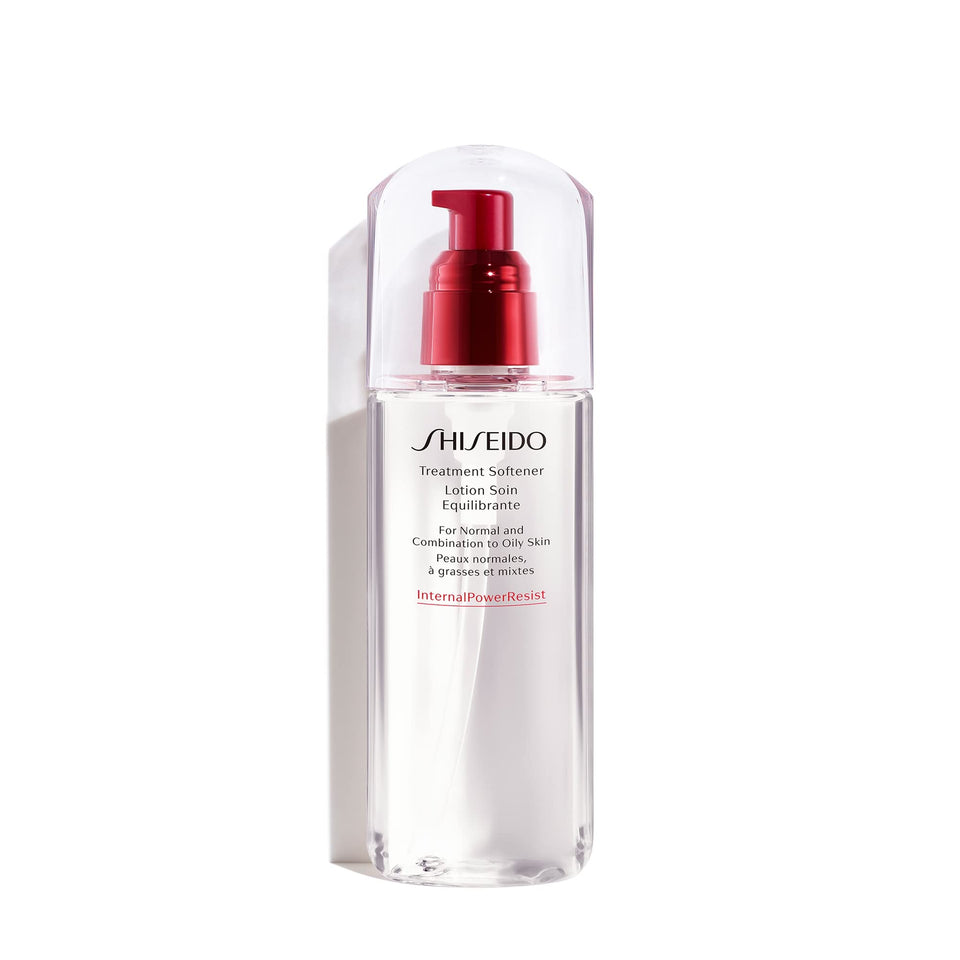 Shiseido Treatment Softener bottle close-up for balanced, refreshed skin.