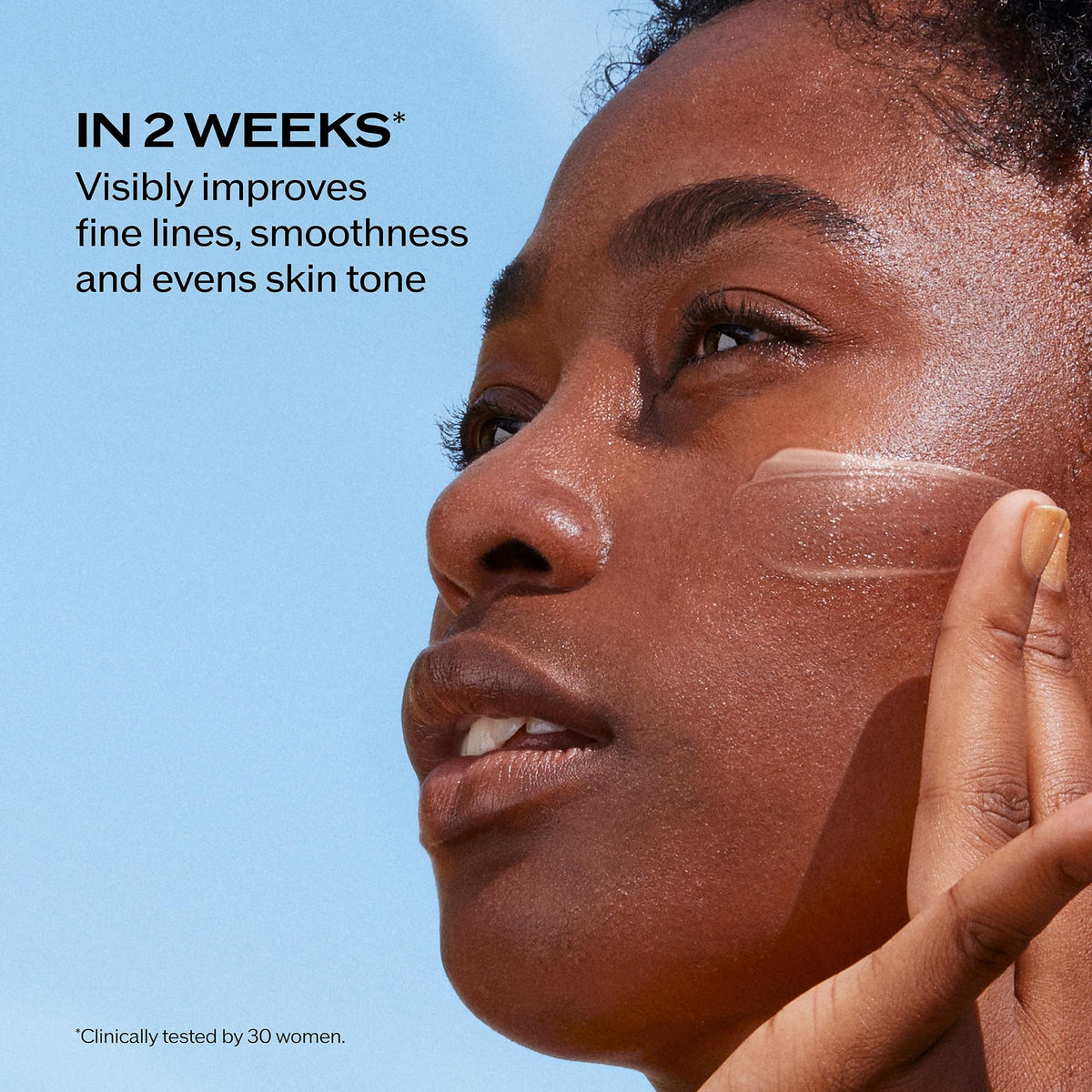 Shiseido Ultimate Sun Protector Lotion clear face application demonstrates invisible finish