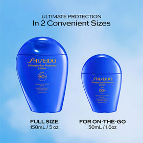 Shiseido Ultimate Sun Protector Lotion for face and body use in daily routine